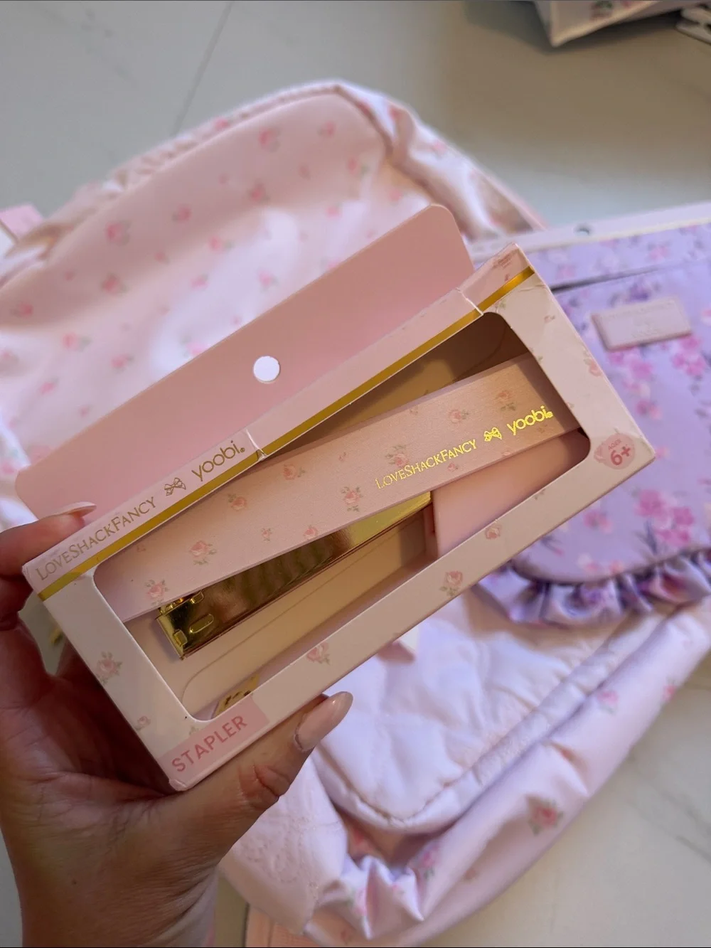 LoveShackFancy x Target Pink Floral Kids Backpack & Matching Stationery Set